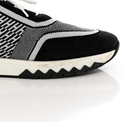 Hermes Knit Bi-Color Womens Addict Sneakers 40 Black White 9 of 11