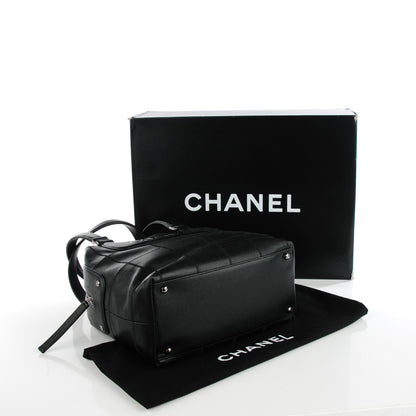 Chanel Caviar Square Stitched Tote Black 4 of 7