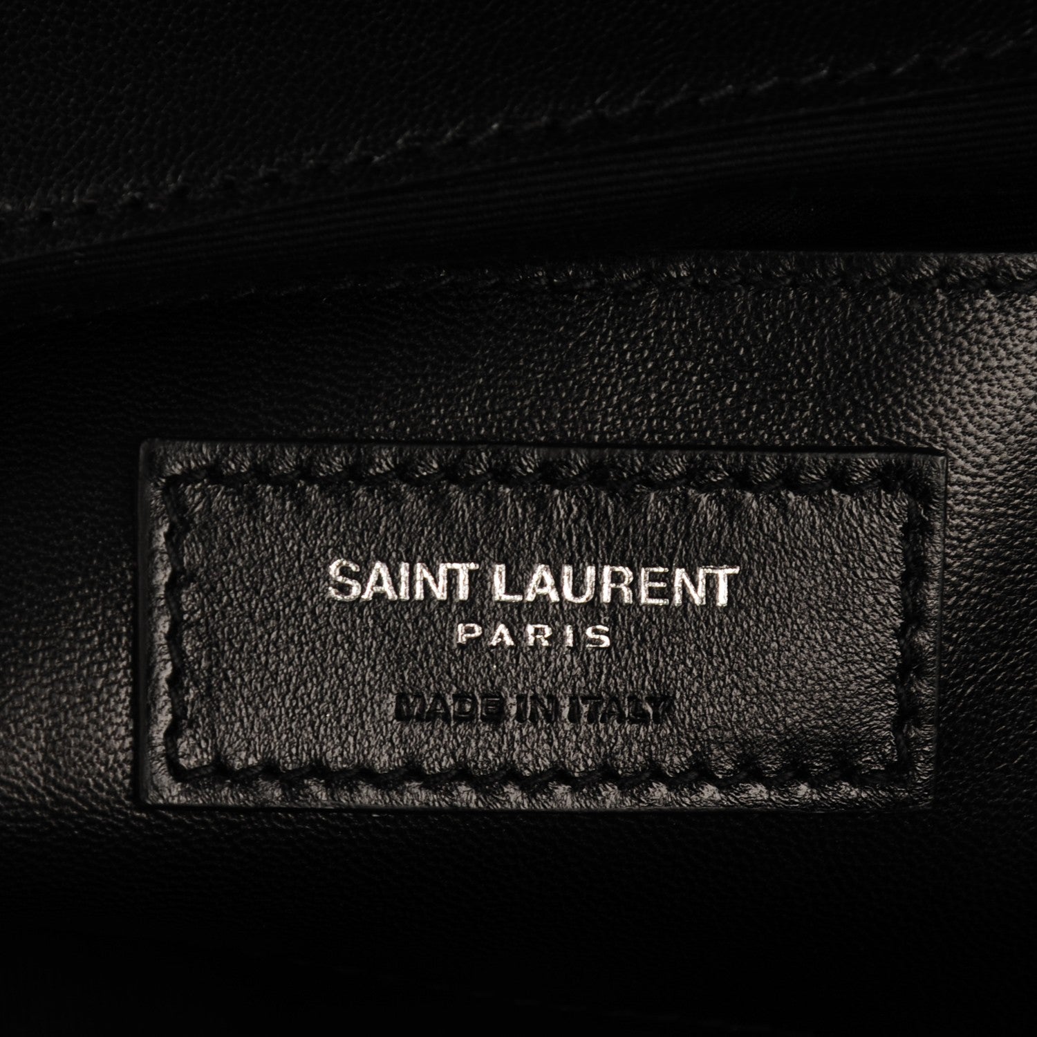 Saint Laurent Sheepskin Tri-Quilt Monogram Medium College Bag Black 7 of 7
