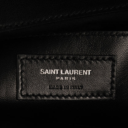 Saint Laurent Sheepskin Tri-Quilt Monogram Medium College Bag Black 7 of 7