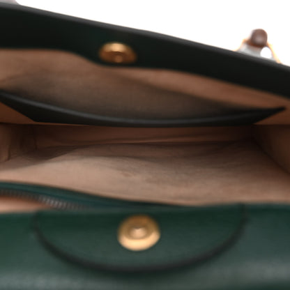 Gucci Textured Dollar Calfskin Web Large Diana Tote Bag Green Pink 5 of 11