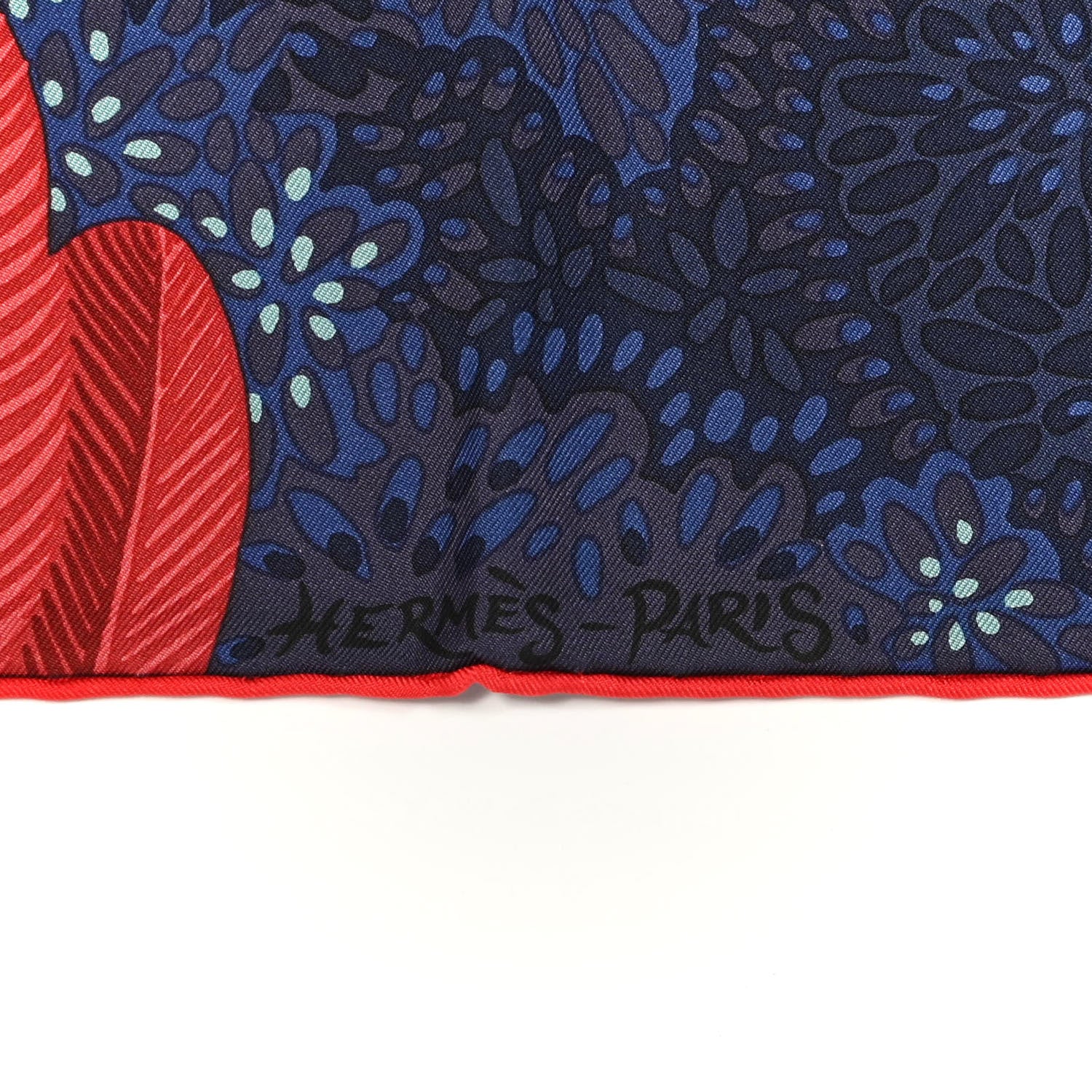 Hermes Silk L'Espirit de la Foret Scarf 90 Rouge Marine Rouge 4 of 6