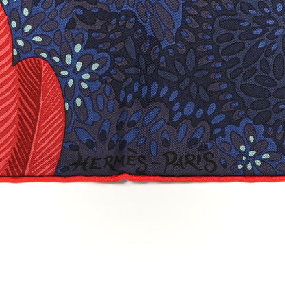 Hermes Silk L'Espirit de la Foret Scarf 90 Rouge Marine Rouge 4 of 6
