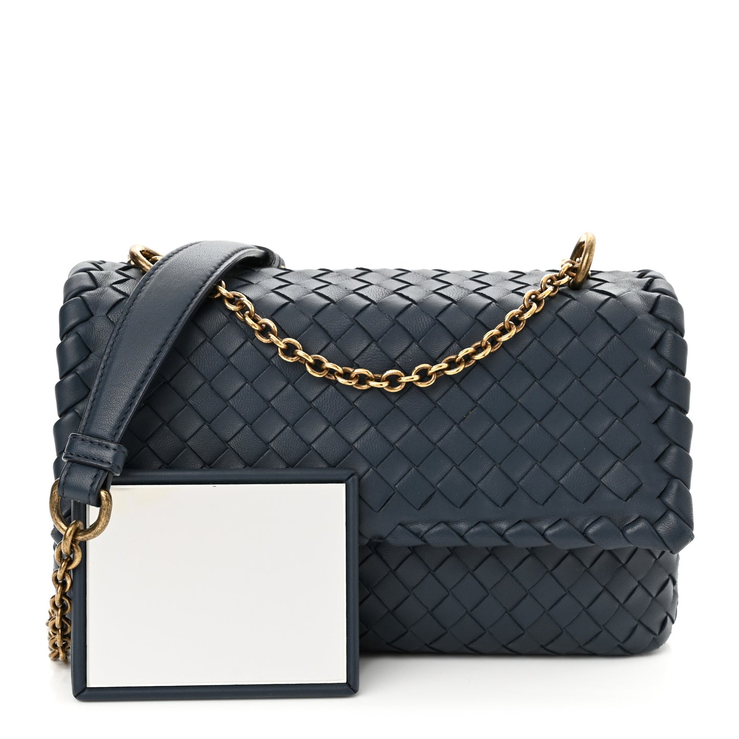 Nappa Intrecciato Baby Olimpia Shoulder Bag Denim