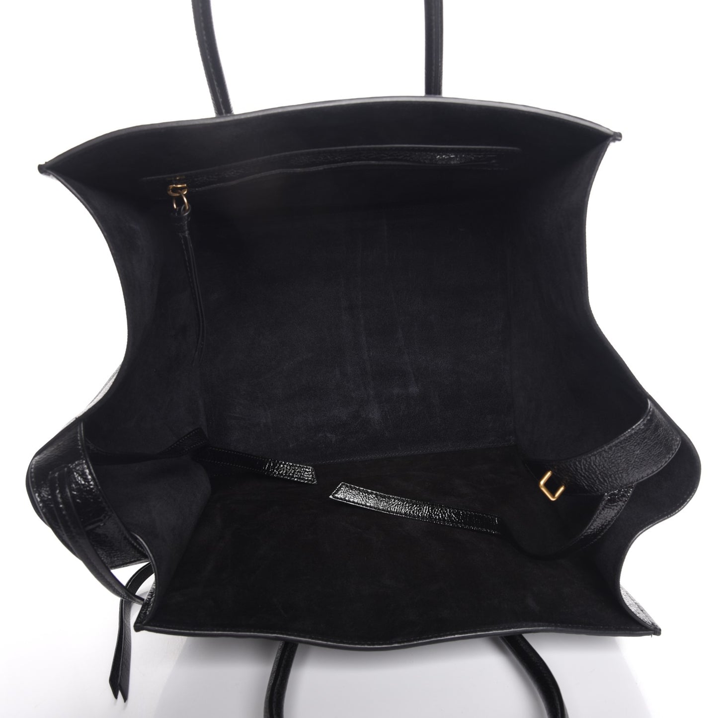 Shiny Goatskin Medium Phantom Luggage Black