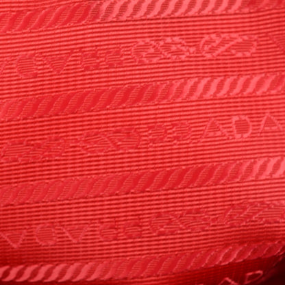 Prada Saffiano Tessuto Nylon Mini Bucket Crossbody Bag Rosso 3 of 11