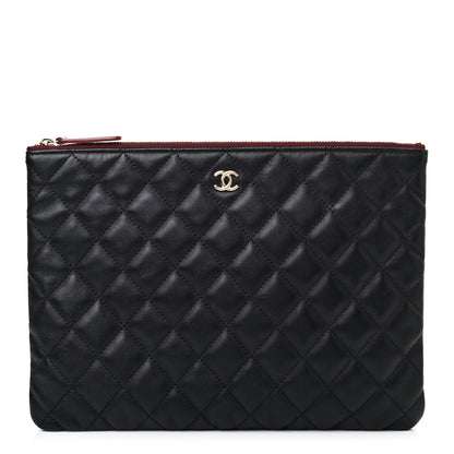 Chanel Lambskin Quilted Medium Cosmetic Case Black 1 of 9