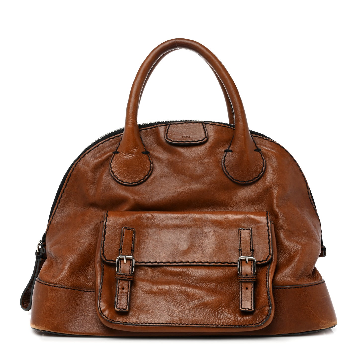 Calfskin Edith Dome Bowler Muscade