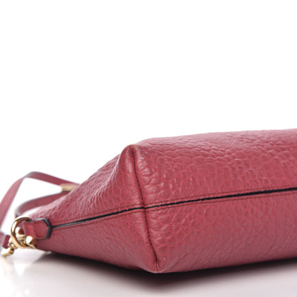 Burberry Signature Grain Calfskin Check Embossed Small Chichester Crossbody Clutch Bag Dark Plum 6 of 10