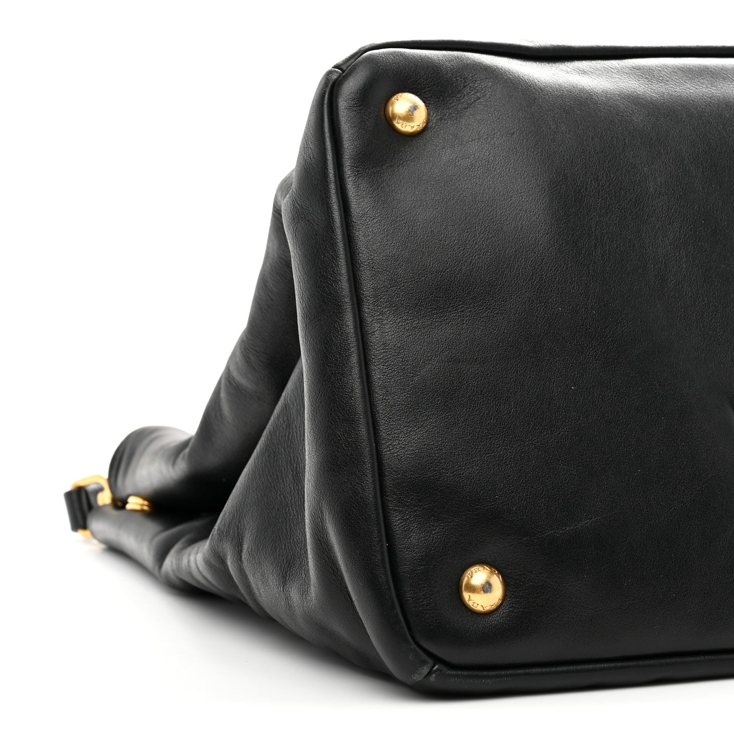 Prada Soft Calf Shopping Tote Black 9 of 10