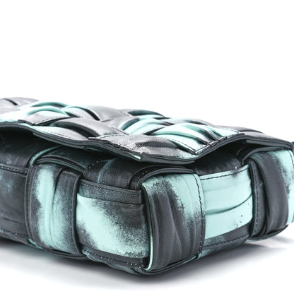 Bottega Veneta Foulard Tie Dye Maxi Intrecciato Padded Cassette Crossbody Bag Celadon Inkwell 12 of 12