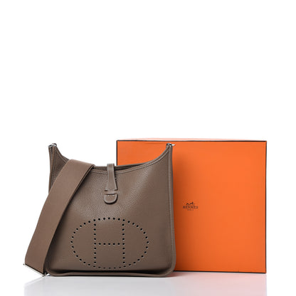 Hermes Taurillon Clemence Evelyne III PM Etoupe 9 of 9