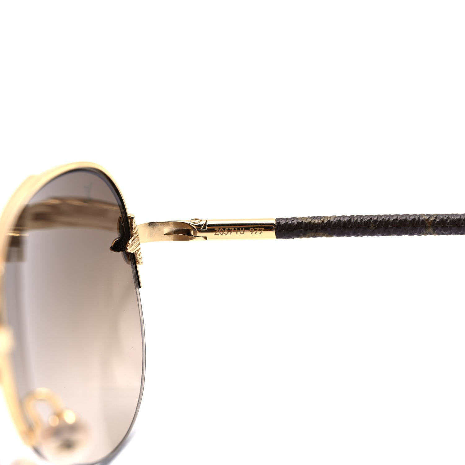 Louis Vuitton Monogram Petite Viola Pilote Aviator Sunglasses Z0571U Brown 7 of 8