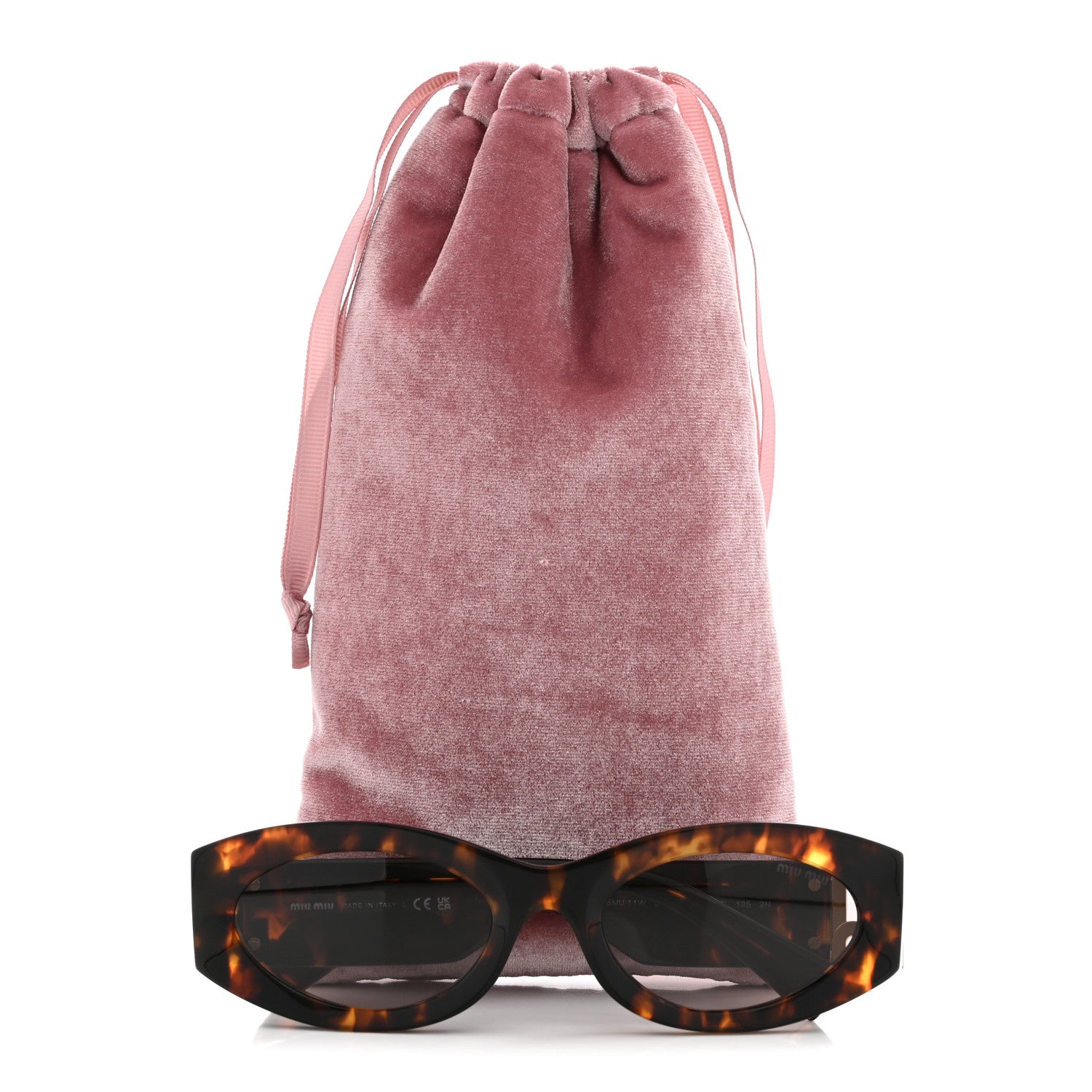 Miu Miu Acetate Oval Glimpse Sunglasses SMU11W Tortoise 8 of 8