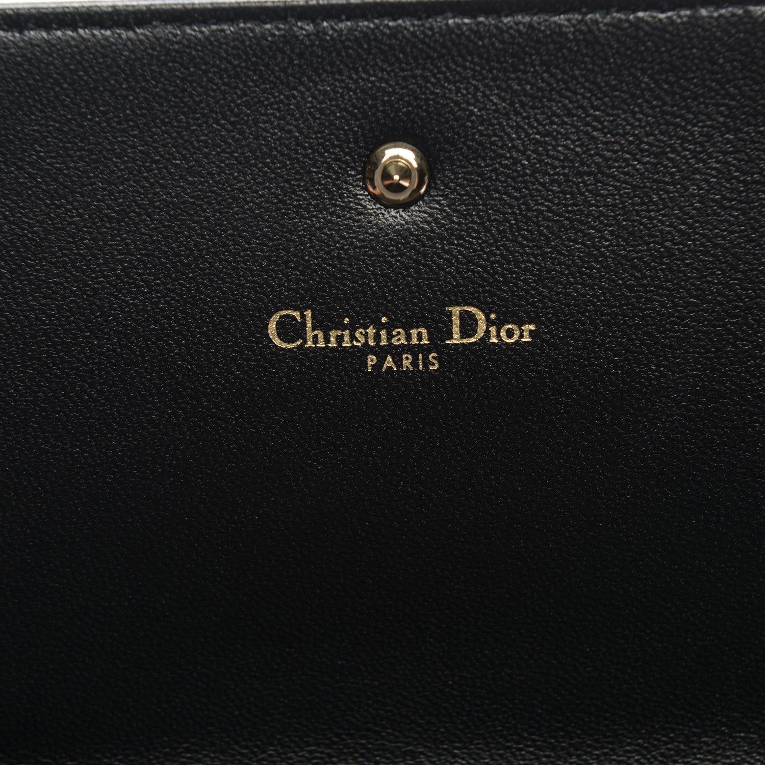 Christian Dior Grained Calfskin Diorama Croisiere Chain Wallet Black 6 of 7