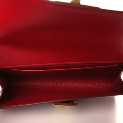 Hermes Tadelakt Medor 23 Clutch Rouge Vif 5 of 8