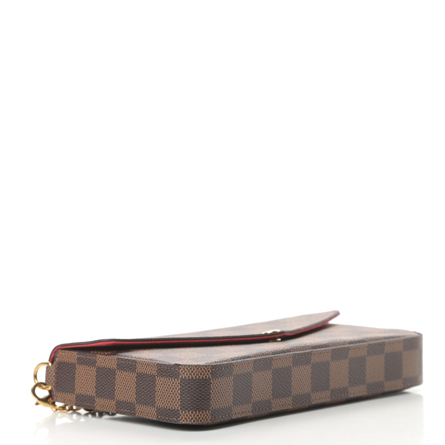 Louis Vuitton Damier Ebene Pochette Felicie Chain Wallet 4 of 12
