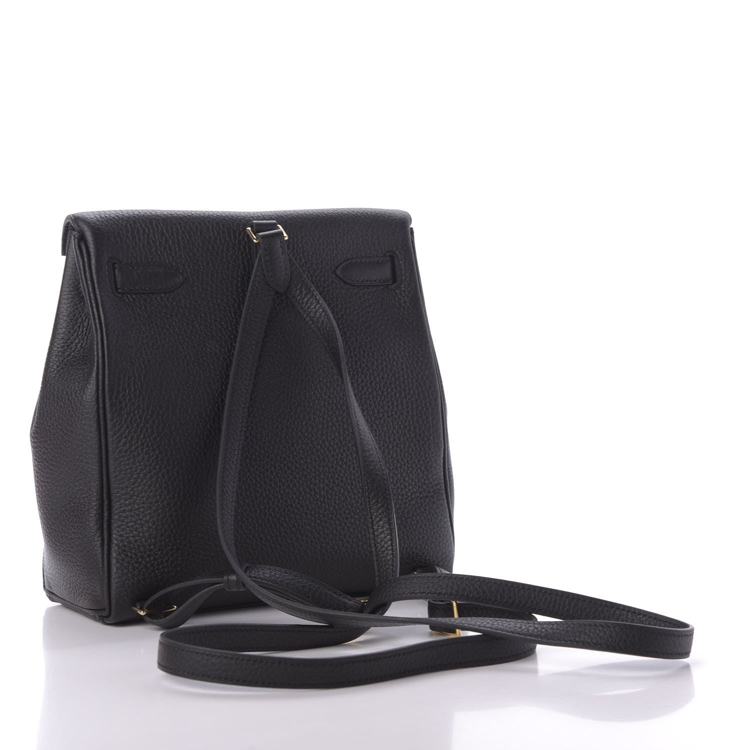 Hermes Taurillon Clemence Kelly Ado Backpack Black 2 of 9