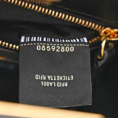 Fendi Vitello Seta Shiny Nappa Mini Peekaboo Iconic Satchel Black 8 of 12