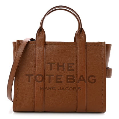 Marc Jacobs Grained Calfskin Medium The Tote Bag Argan Oil 1 of 9