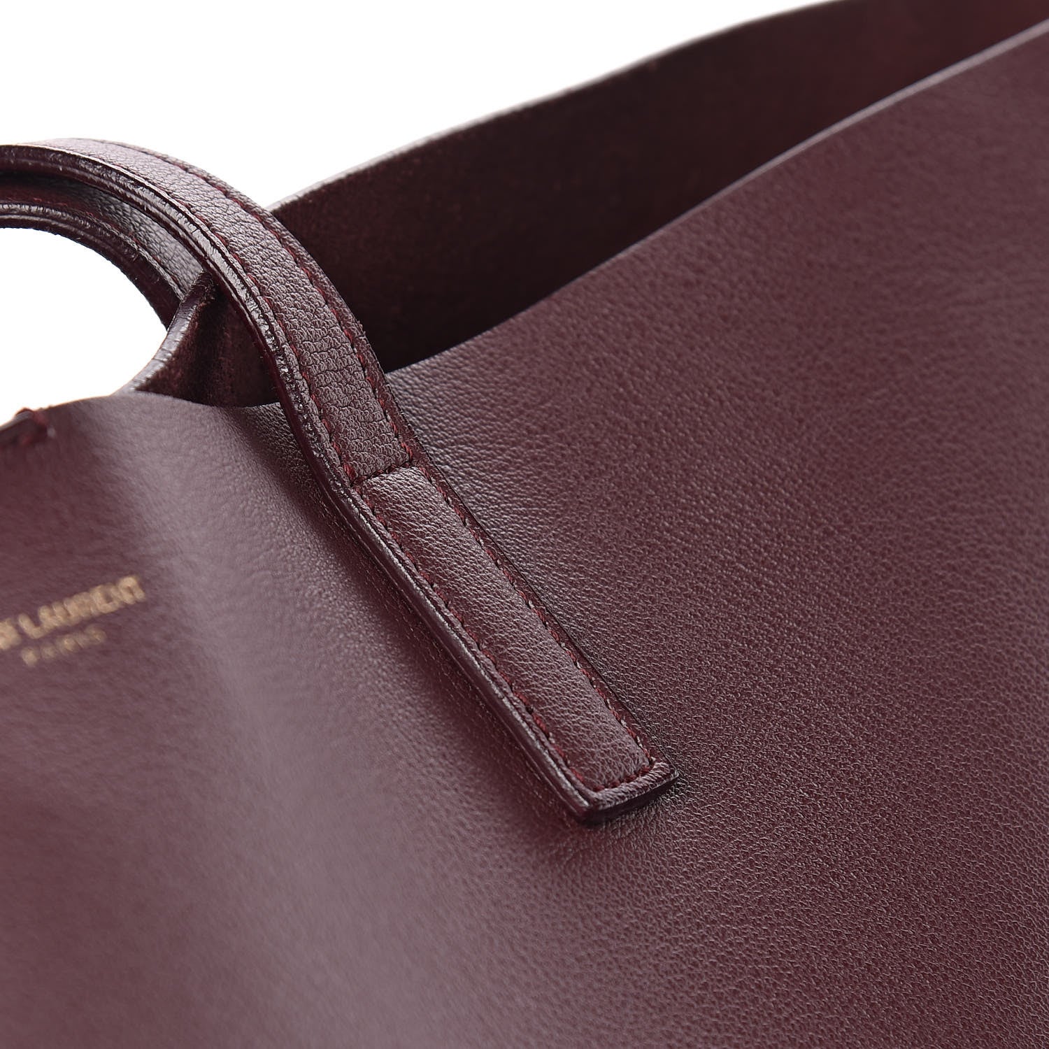 Saint Laurent Calfskin Large Shopping Tote Bordeaux 17 of 21