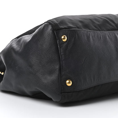 Prada Tessuto Nylon Saffiano Tote Black 11 of 14