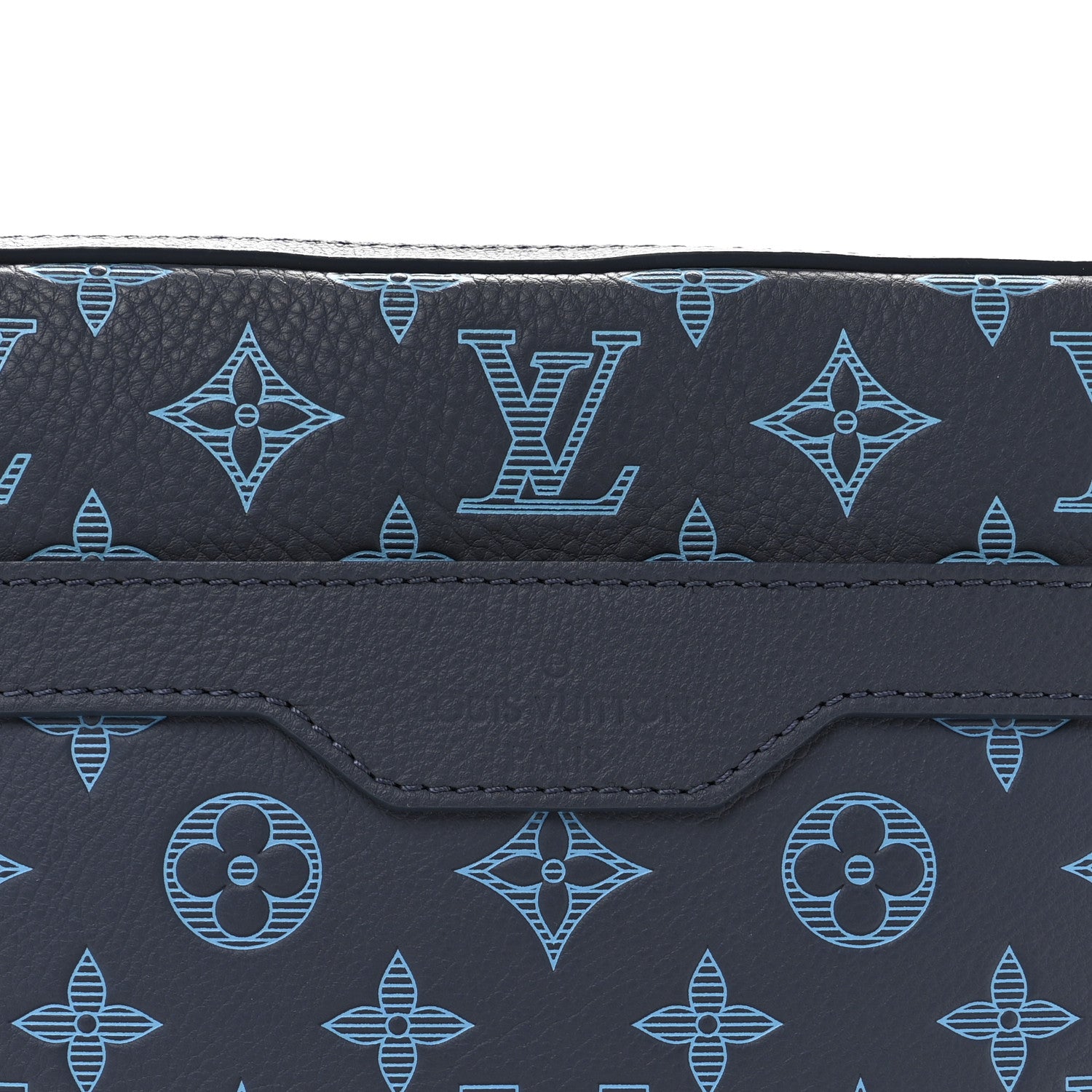 Louis Vuitton Calfskin Monogram Shadow Trio Messenger Navy River Blue 8 of 11