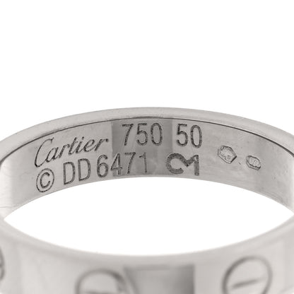 Cartier 18K White Gold 3.5mm LOVE Wedding Band Ring 50 5.25 4 of 4