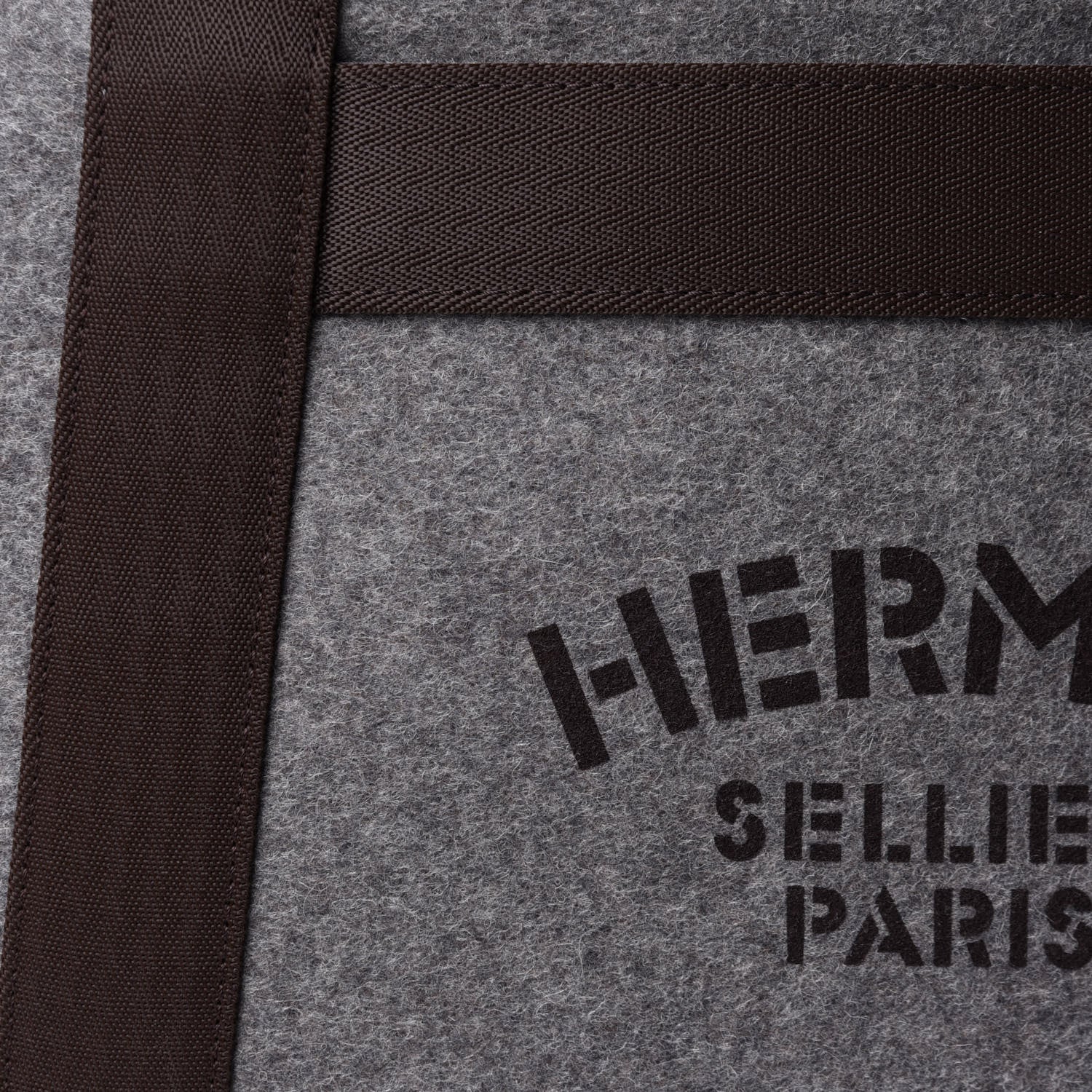 Hermes Felt Sac De Pansage Groom Bag Acier 11 of 13