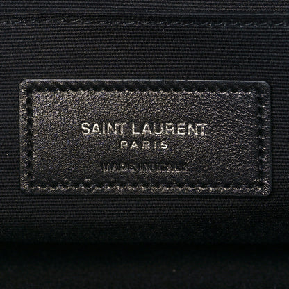 Saint Laurent Linen Canvas Rive Gauche Zipped Pouch Khaki Black 6 of 10
