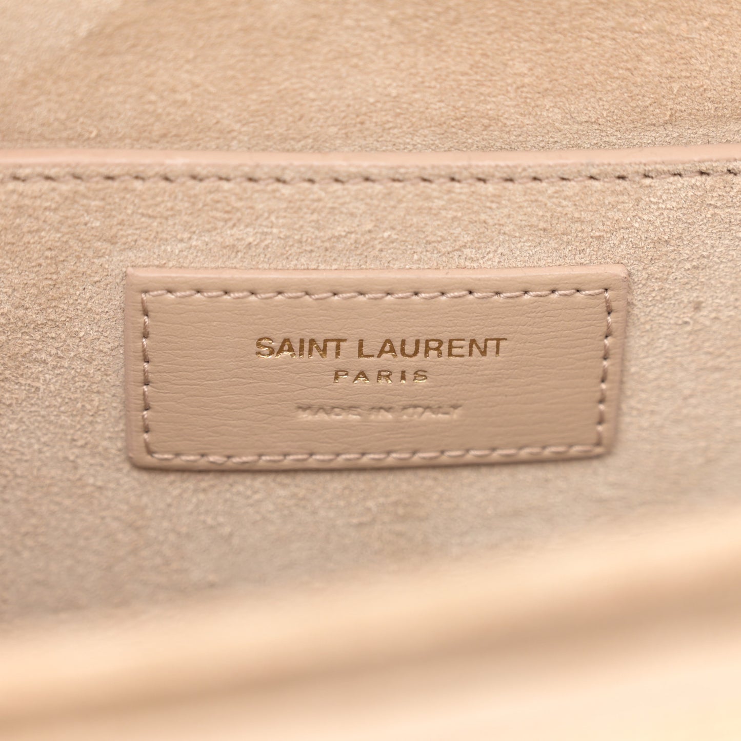 Smooth Calfskin Suede Medium Bellechasse Bag Beige