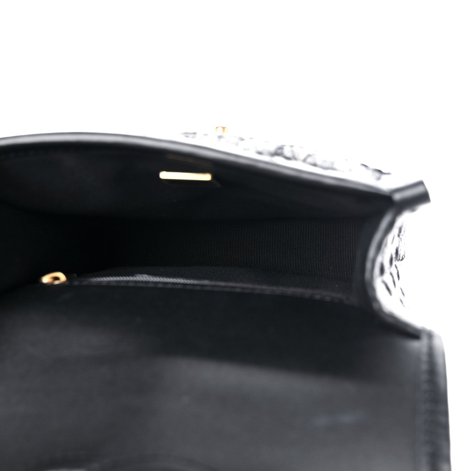 Chanel Tweed Calfskin School Memory Mini Top Handle Flap Ecru Grey Beige Black 5 of 10