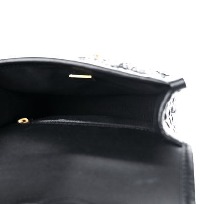 Chanel Tweed Calfskin School Memory Mini Top Handle Flap Ecru Grey Beige Black 5 of 10