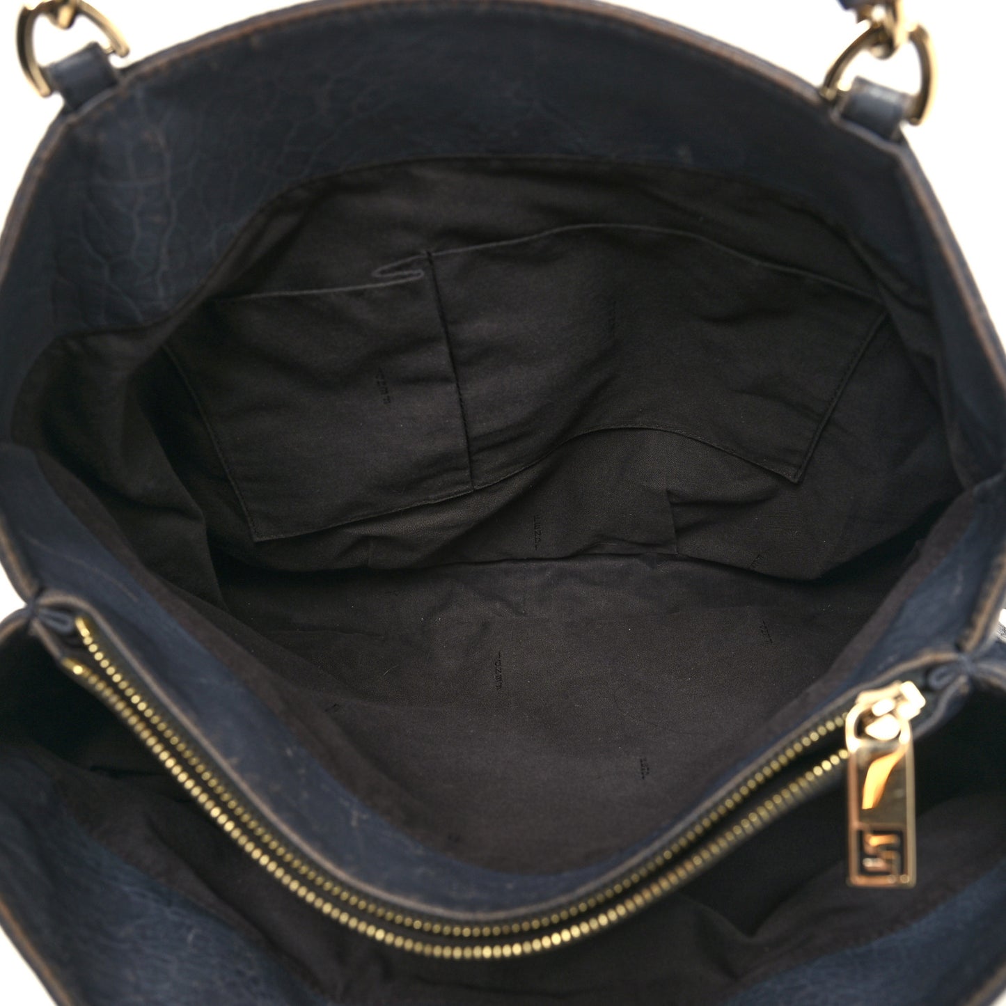 Crinkled Lambskin Mia Tote Blue