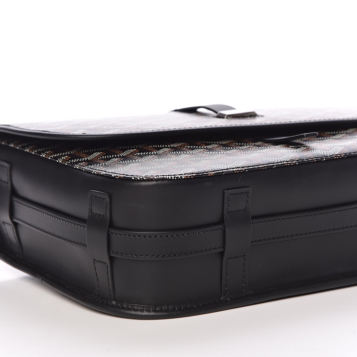 Goyardine Belvedere II MM Messenger Bag Black