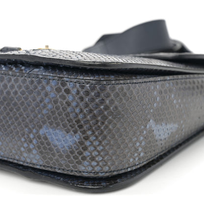 Gucci Snakeskin Small Jackie Shoulder Bag Blue 10 of 15
