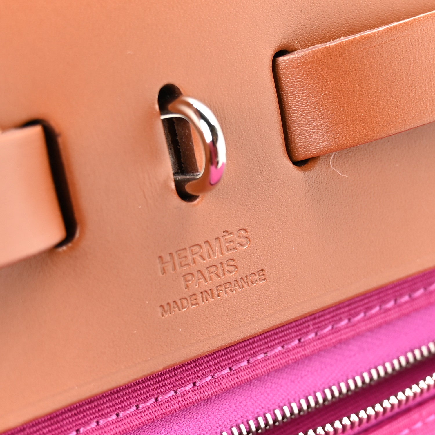 Hermes Vache Hunter Toile Herbag Zip 31 PM Magnolia Fauve 7 of 11
