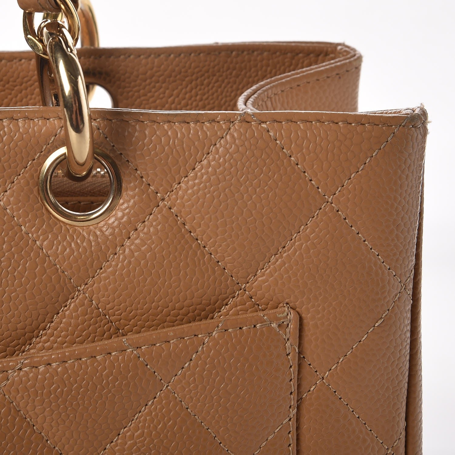 Chanel Caviar Quilted Grand Shopping Tote GST Beige 11 of 22