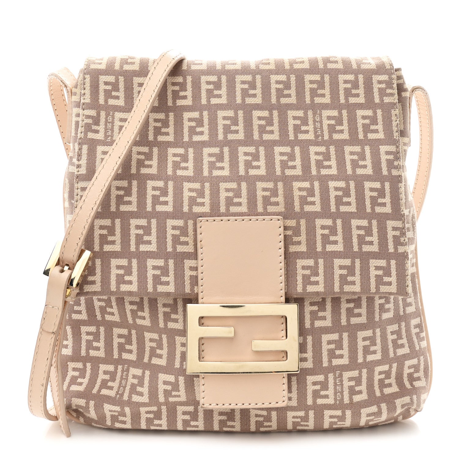 Fendi Zucchino Vitello Tube Messenger Bag Cipria Teint Cipria 1 of 10