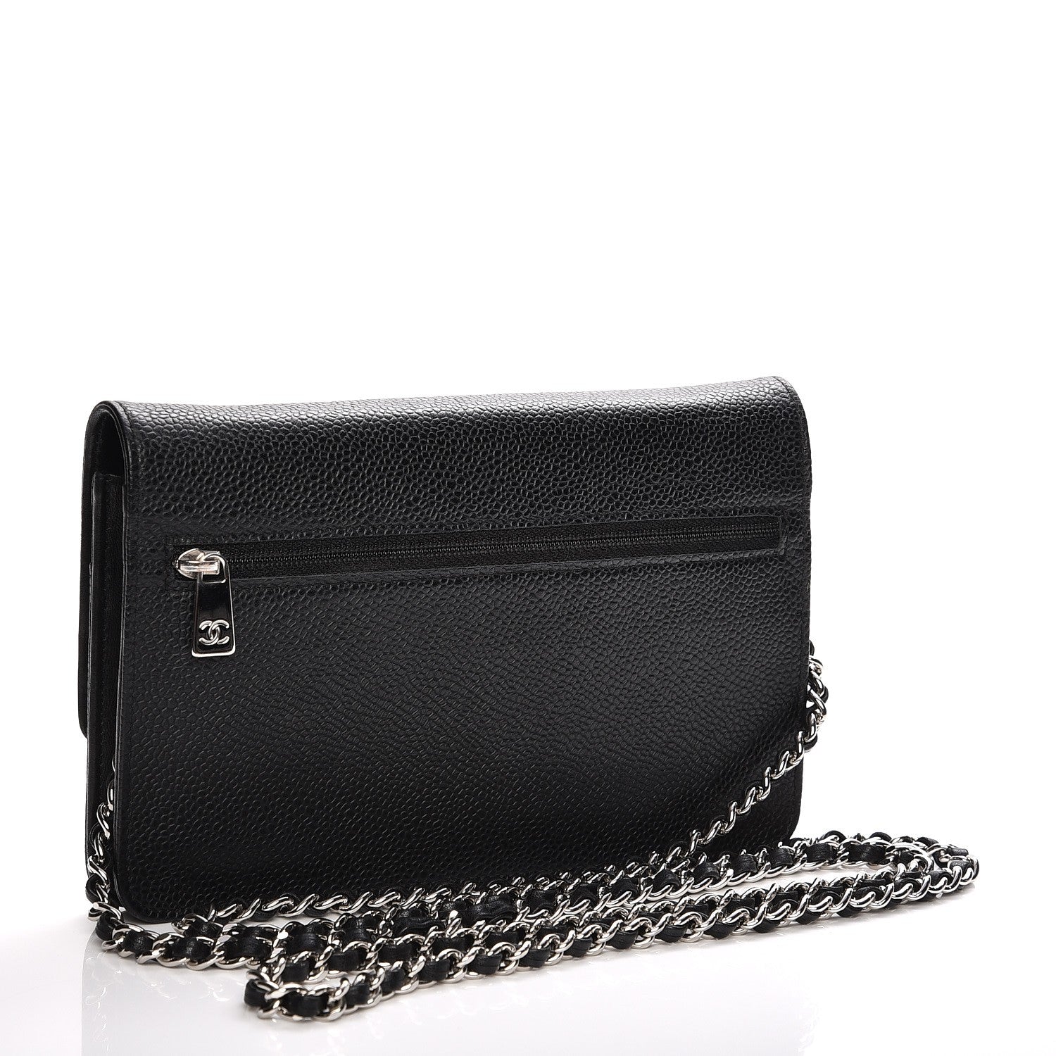Chanel Caviar Timeless CC Wallet On Chain WOC Black 3 of 11