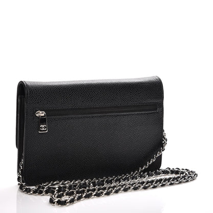 Chanel Caviar Timeless CC Wallet On Chain WOC Black 3 of 11