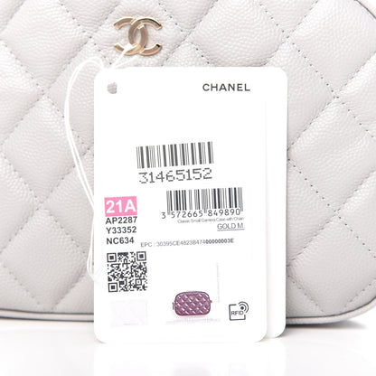 Chanel Caviar Quilted Camera Case Grey 10 of 11