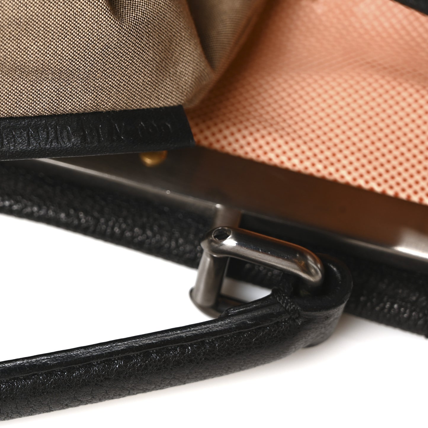 Goatskin Large Peekaboo Iconic Satchel Black