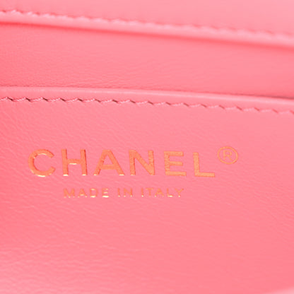 Chanel Lambskin Wenge Quilted Mini Fashion Wood Square Flap Pink 6 of 10