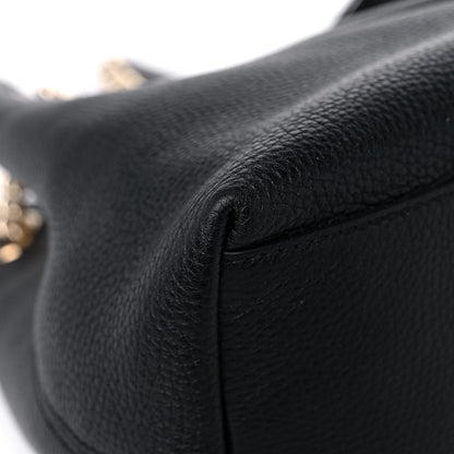 Gucci Pebbled Calfskin Medium Soho Chain Shoulder Bag Black 8 of 10