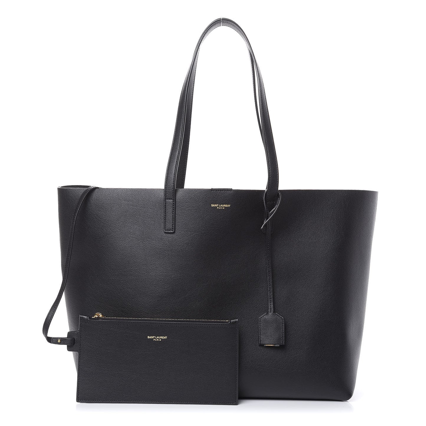 Calfskin Large Shopping Tote Black