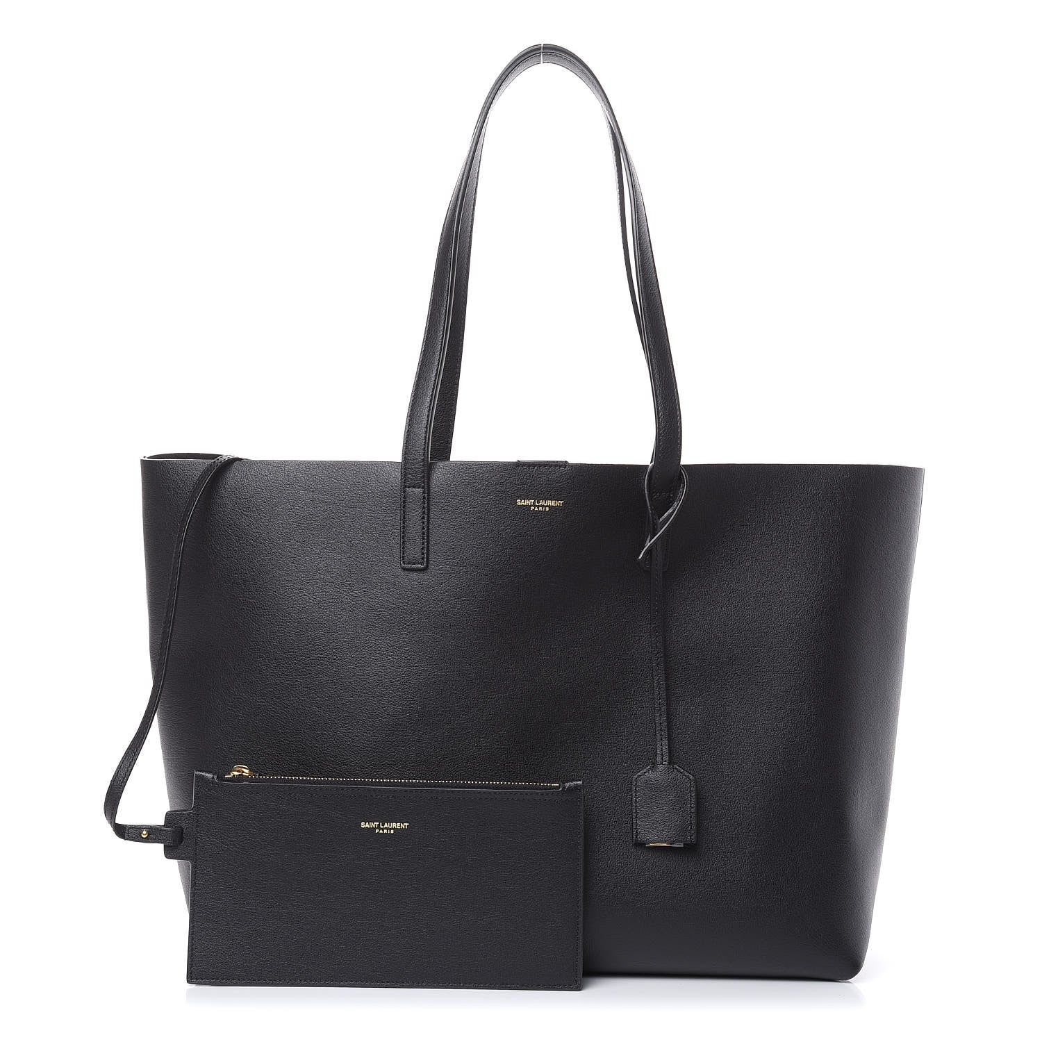 Saint Laurent Calfskin Large Shopping Tote Black 1 of 9