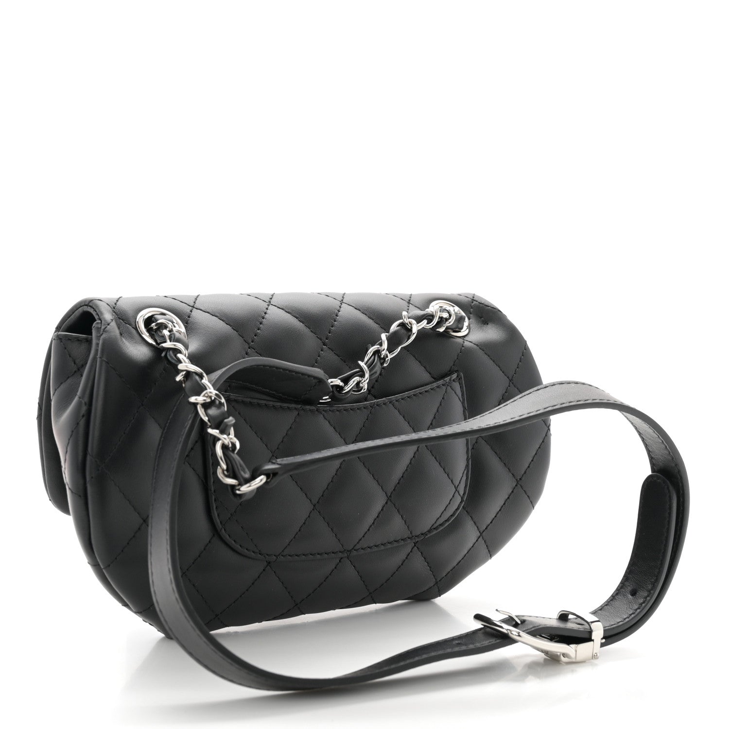 Chanel Calfskin Quilted CC Uniform Flap Belt Bag Black 3 of 11