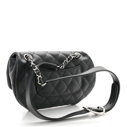 Chanel Calfskin Quilted CC Uniform Flap Belt Bag Black 3 of 11