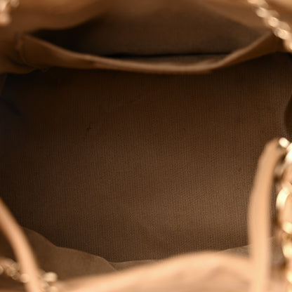 Chanel Caviar Quilted Rolled Up Bucket Drawstring Bag Beige 5 of 13